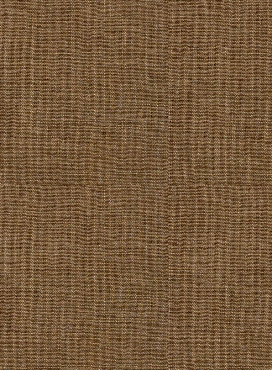 Sepia Brown Linen Cargo Pants - Image 7