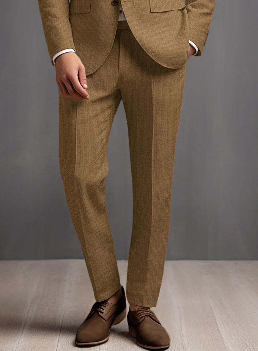 Sepia Brown Linen Pants