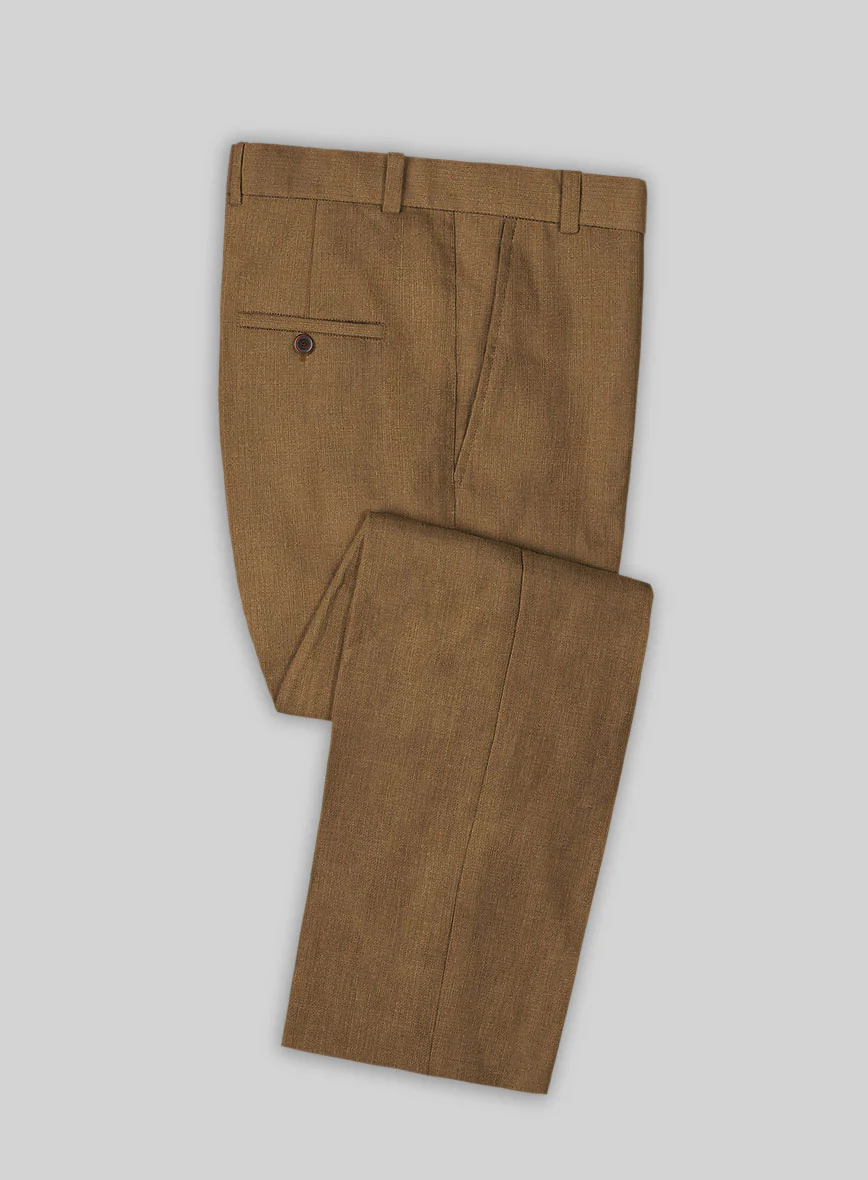 Sepia Brown Linen Pants - Image 2