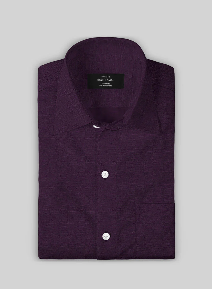 Shadow Plum Cotton Shirt - Image 2