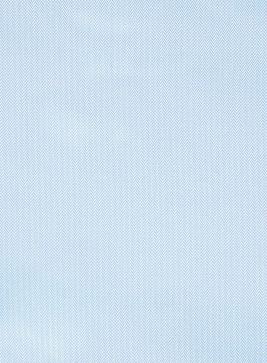 Sky Blue Herringbone Cotton Shirt - Image 4