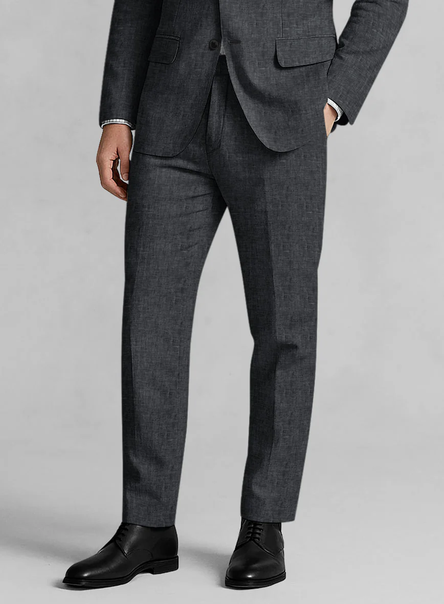 Slate Gray Linen Pants - Image 2