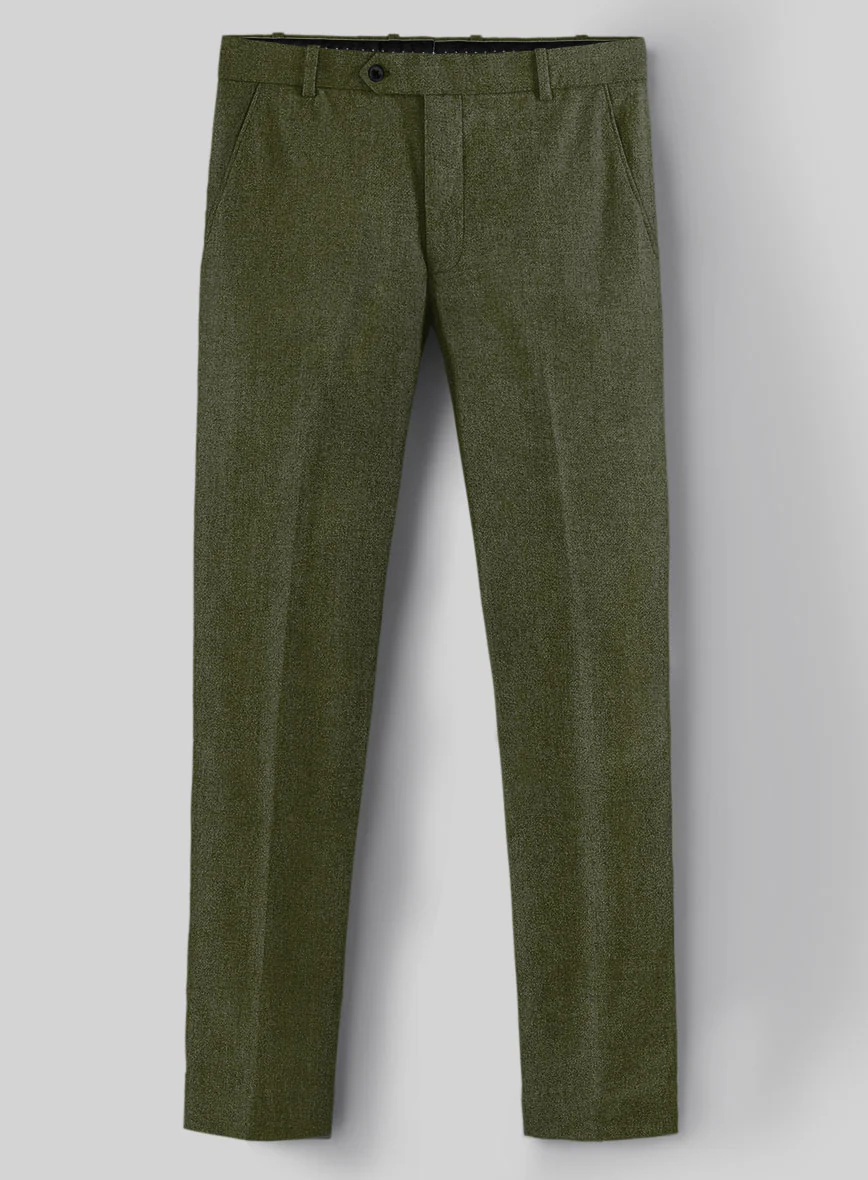 Slate Green Flannel Wool Pants