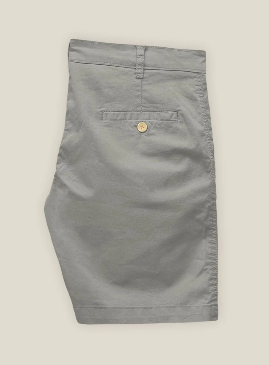 Slate Green Stretch Chino Shorts - Image 2