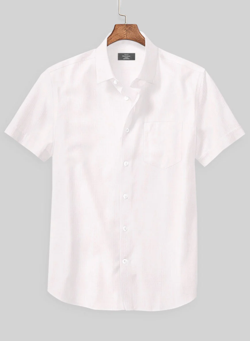 Soft Pink Herringbone Cotton Shirt
