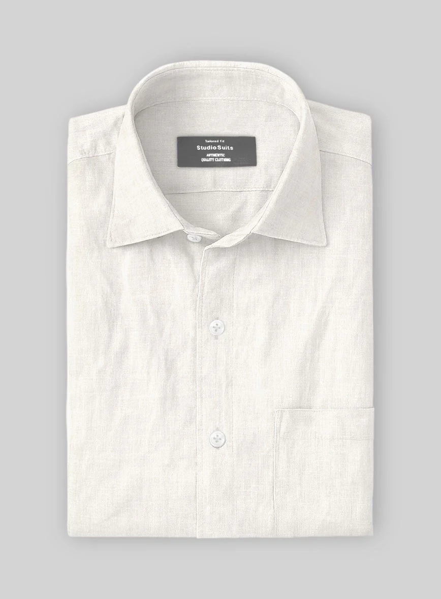 Soft Sand Pure Linen Shirt - Image 2