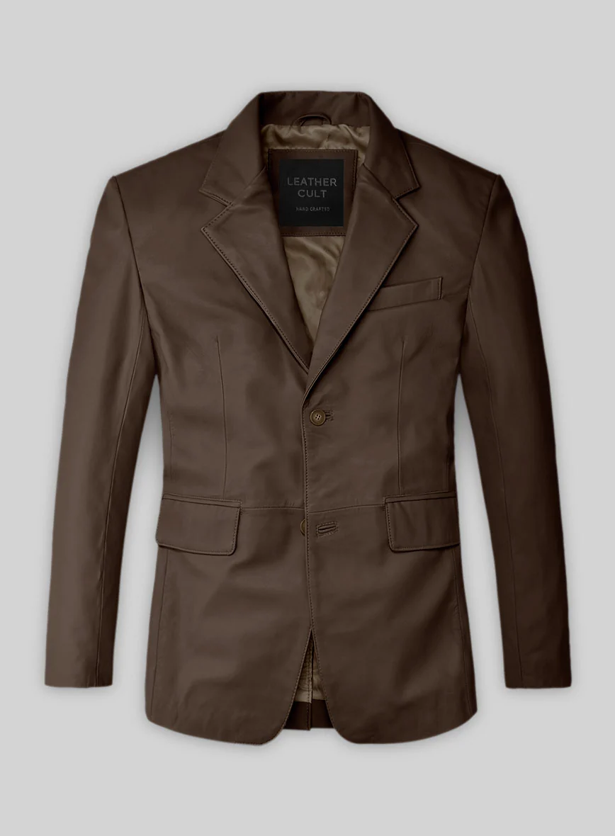 Soft Scottish Brown Leather Blazer