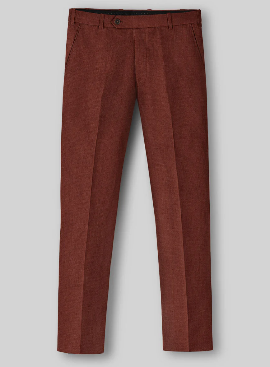 Solbiati Art Du Lin Auburn Linen Pants - Image 2