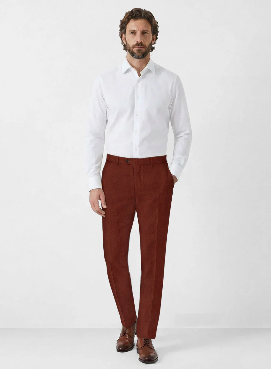 Solbiati Art Du Lin Auburn Linen Pants - Image 3
