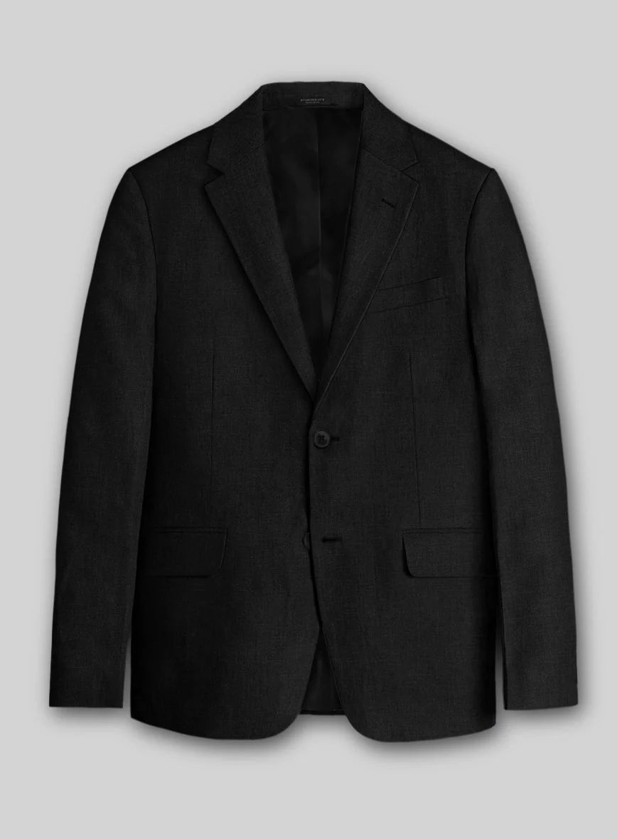 Solbiati Art Du Lin Black Linen Jacket