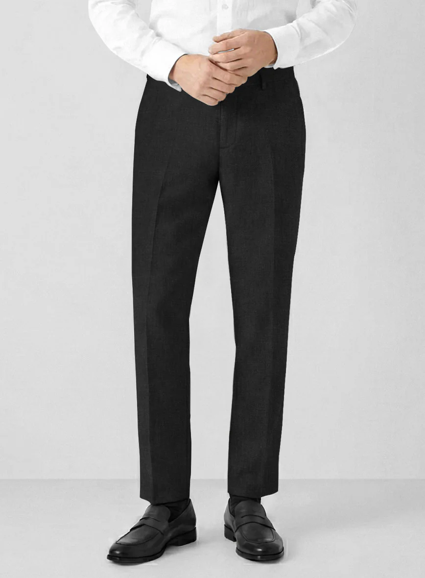 Solbiati Art Du Lin Black Linen Pants