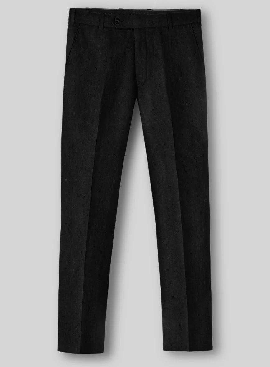 Solbiati Art Du Lin Black Linen Suit - Image 5