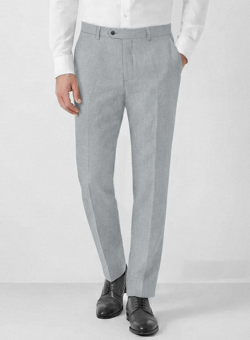 Solbiati Art Du Lin Blue Gray Linen Pants