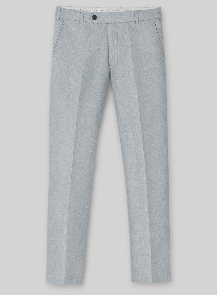 Solbiati Art Du Lin Blue Gray Linen Pants - Image 2