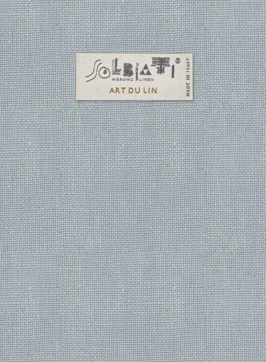 Solbiati Art Du Lin Blue Gray Linen Suit - Image 8