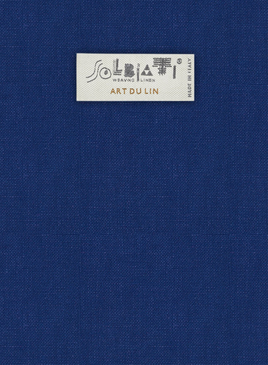 Solbiati Art Du Lin Cobalt Blue Linen Jacket - Image 3