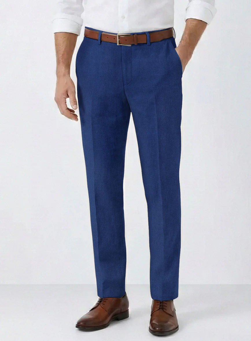 Solbiati Art Du Lin Cobalt Blue Linen Pants