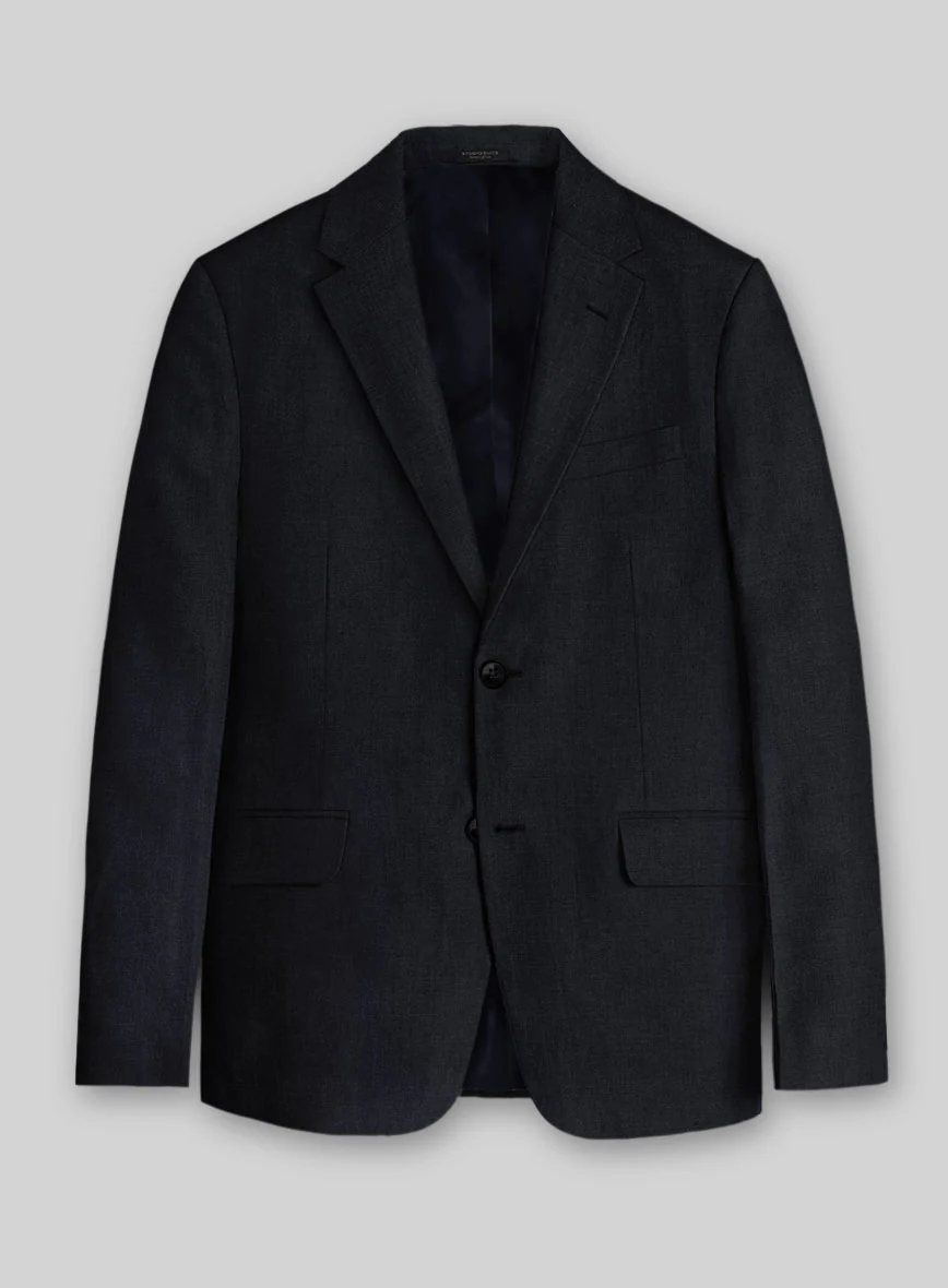 Solbiati Art Du Lin Dark Blue Linen Jacket