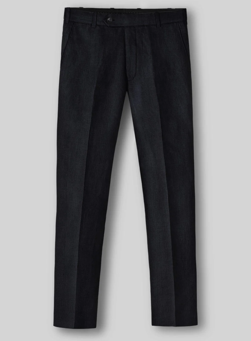 Solbiati Art Du Lin Dark Blue Linen Suit - Image 5