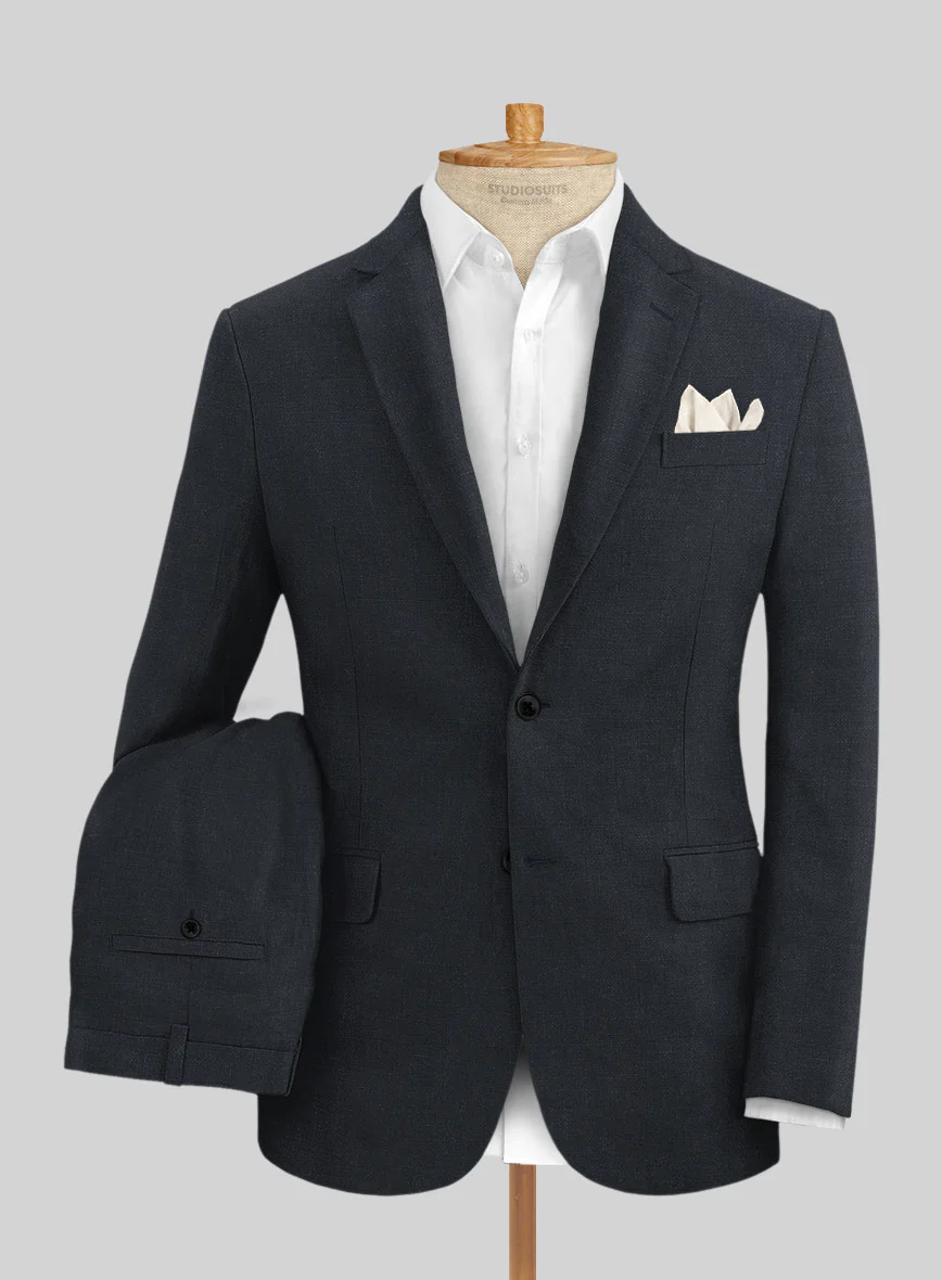 Solbiati Art Du Lin Deep Blue Linen Suit - Image 2