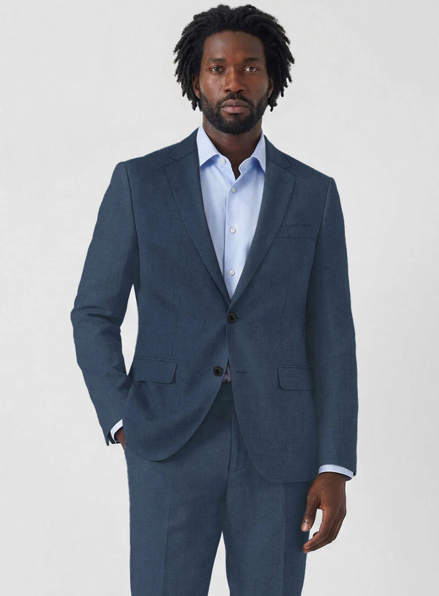 Solbiati Art Du Lin Ebony Blue Linen Jacket - Image 2