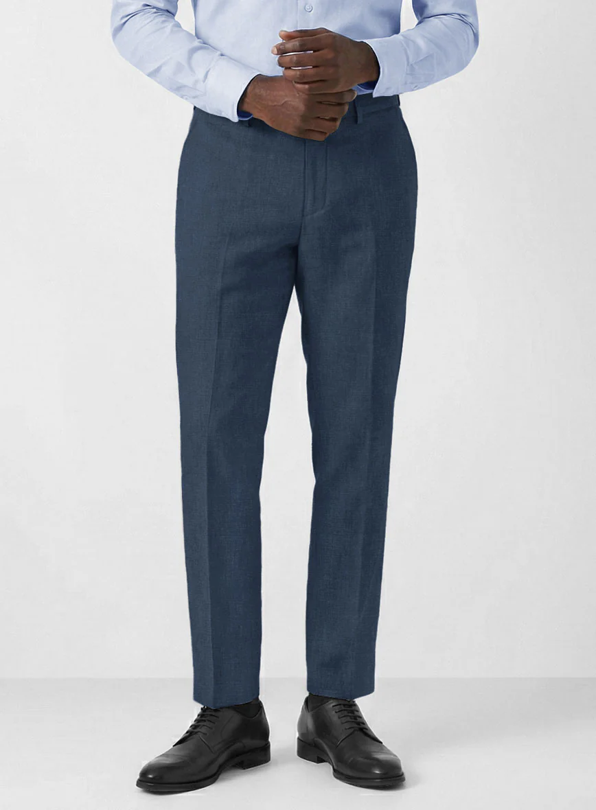Solbiati Art Du Lin Ebony Blue Linen Pants