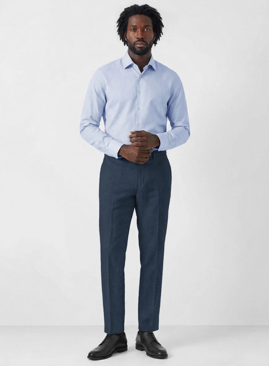 Solbiati Art Du Lin Ebony Blue Linen Pants - Image 3