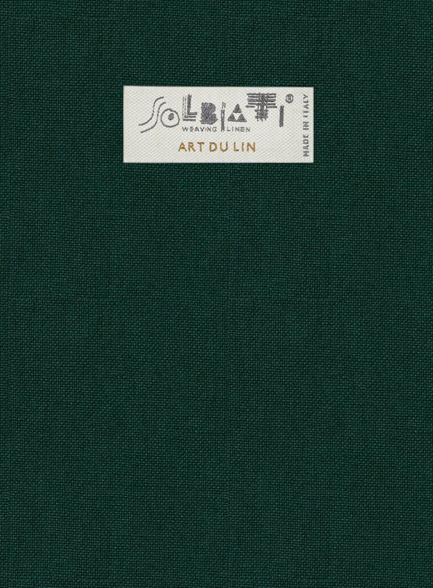 Solbiati Art Du Lin Green Linen Jacket - Image 3