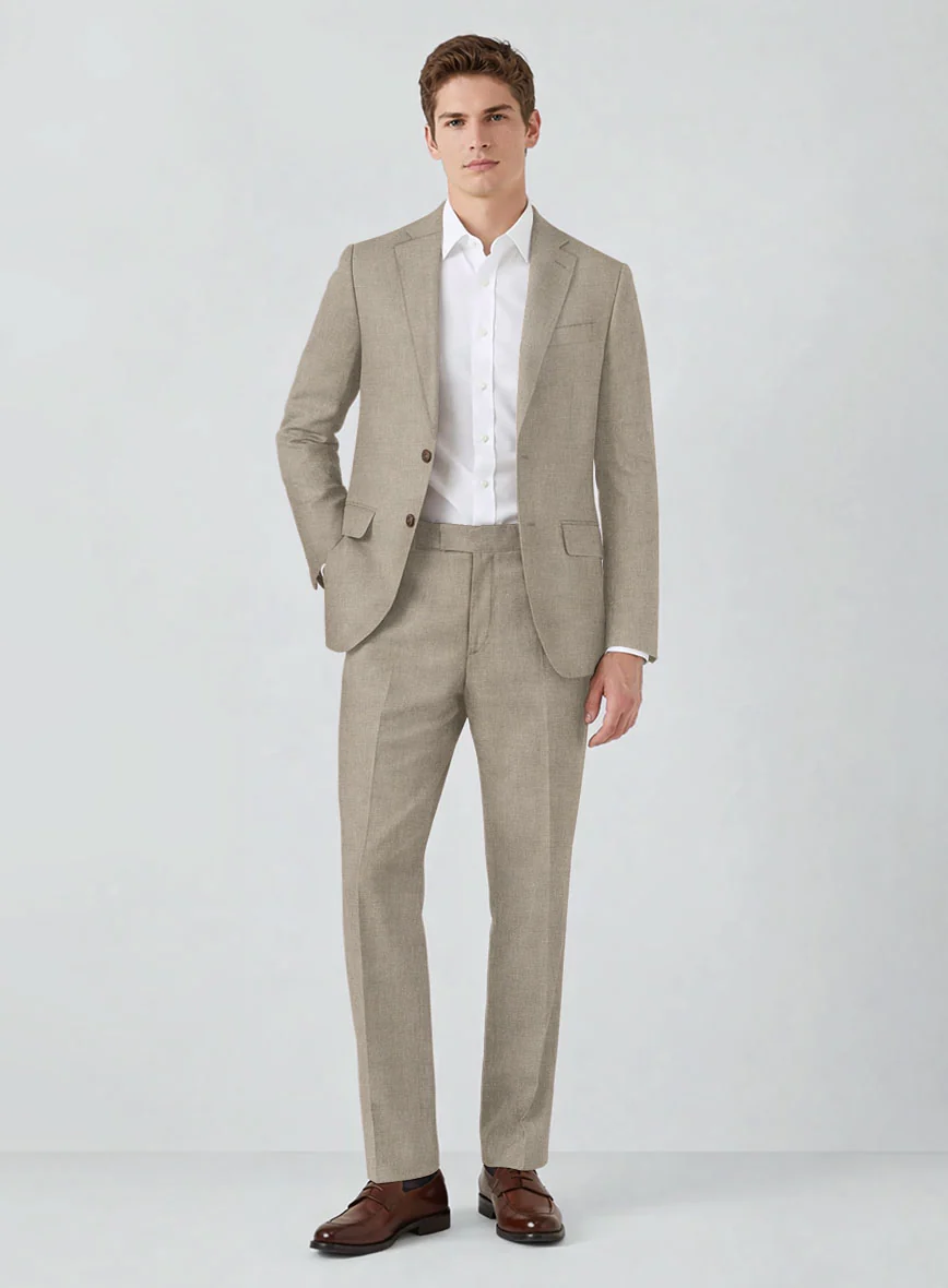 Solbiati Art Du Lin Hazel Brown Linen Suit