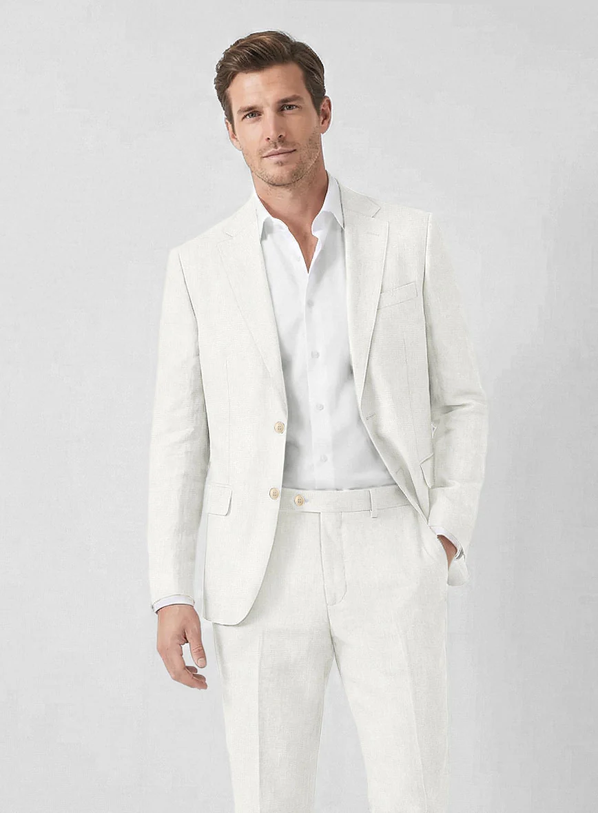 Solbiati Art Du Lin Ivory Linen Jacket - Image 2