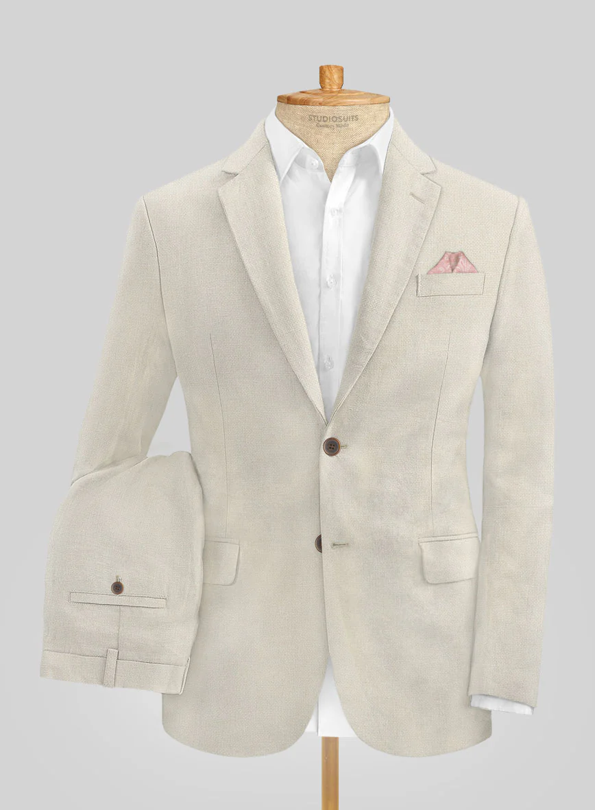 Solbiati Art Du Lin Light Beige Linen Suit - Image 2