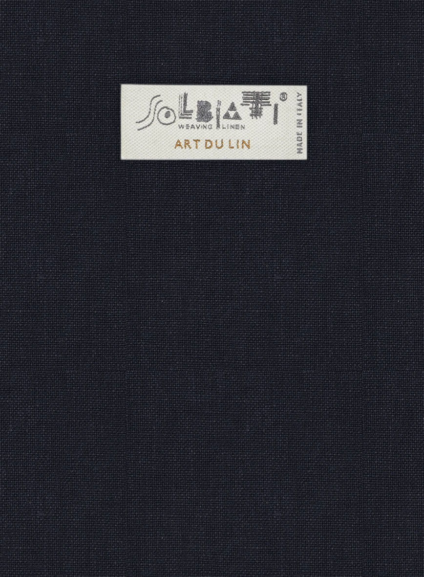 Solbiati Art Du Lin Midnight Blue Linen Jacket - Image 3