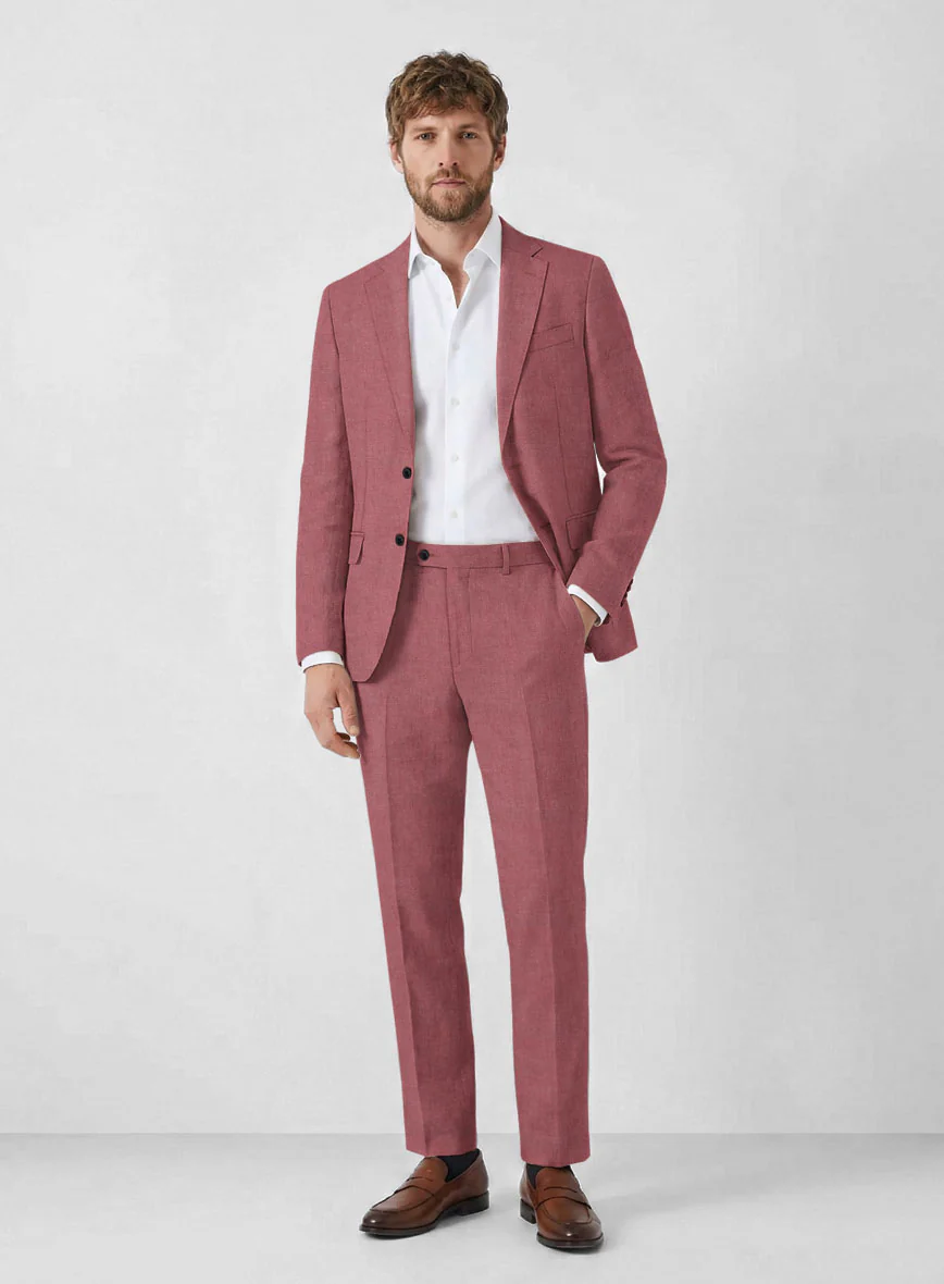 Solbiati Art Du Lin Opera Mauve Linen Suit