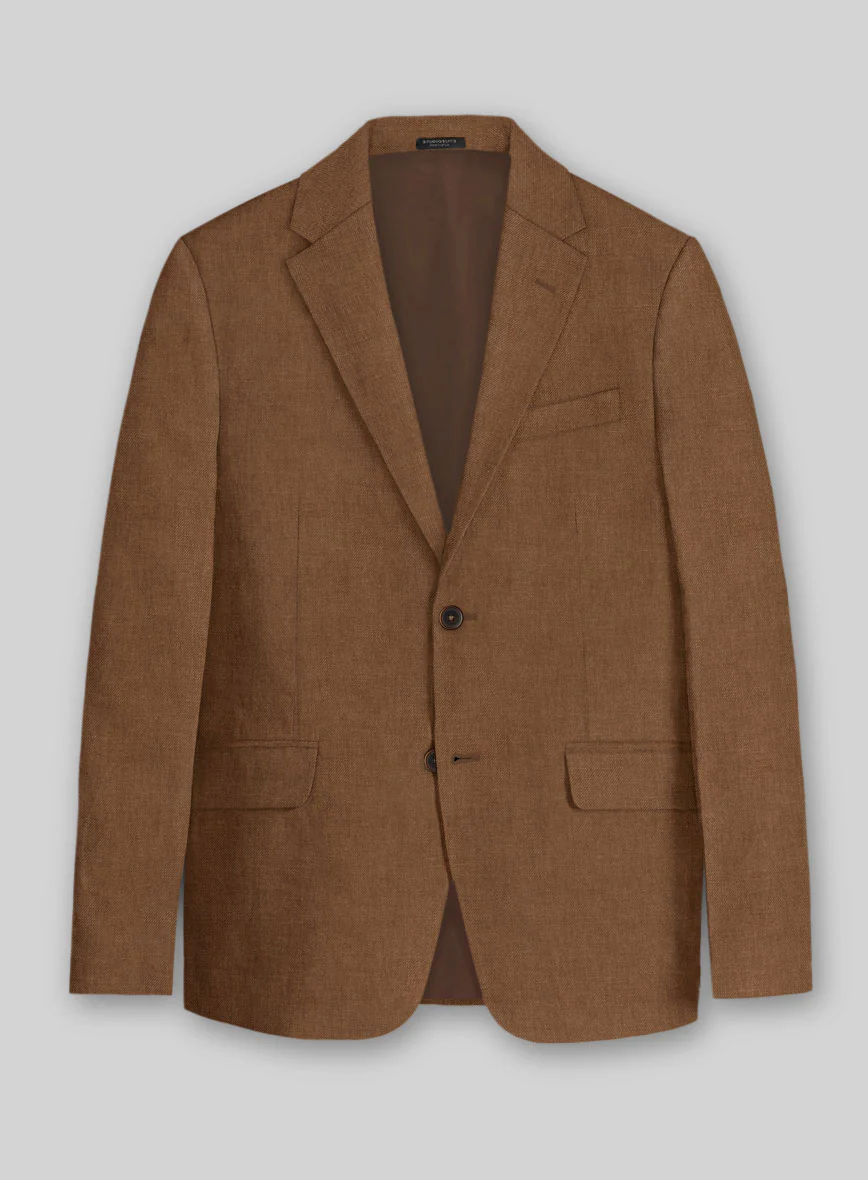 Solbiati Art Du Lin Otter Brown Linen Jacket