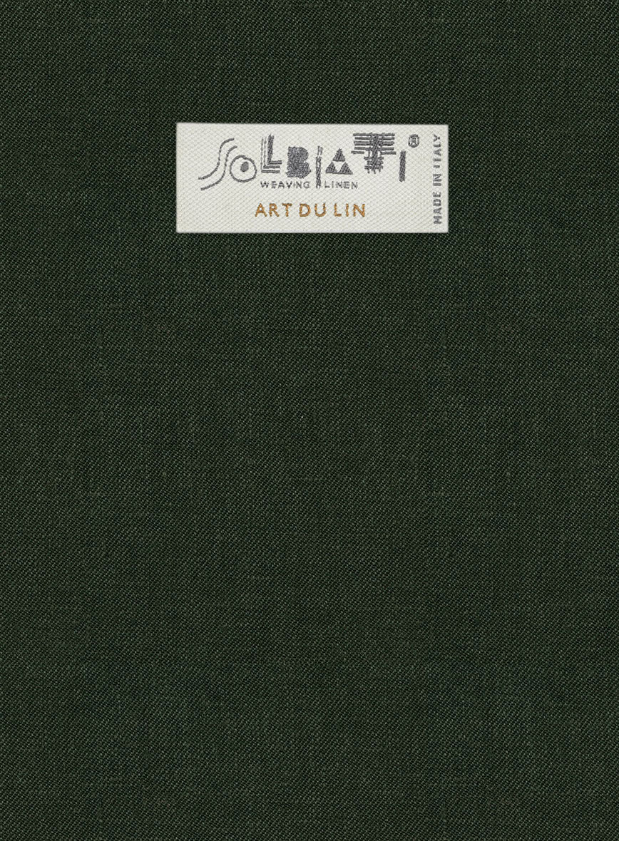 Solbiati Art Du Lin Palm Green Linen Pants - Image 4