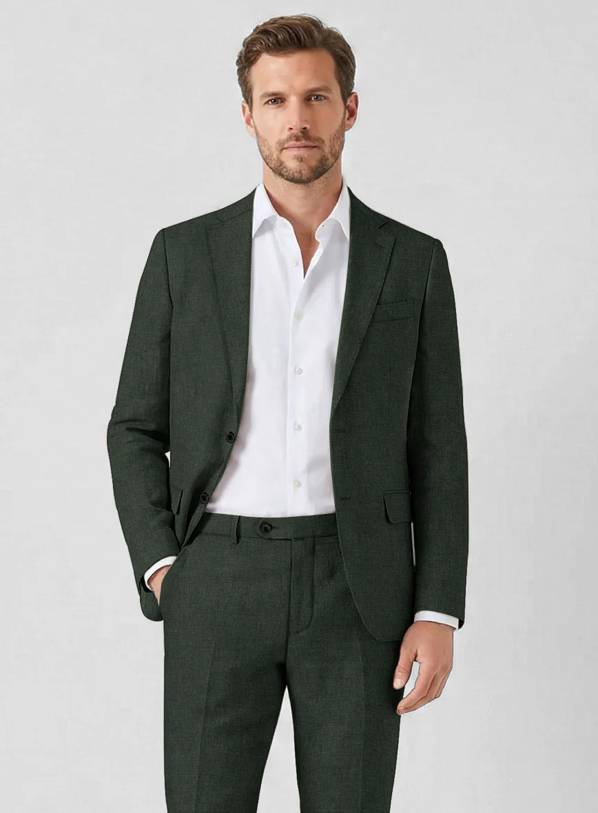 Solbiati Art Du Lin Palm Green Linen Suit - Image 3