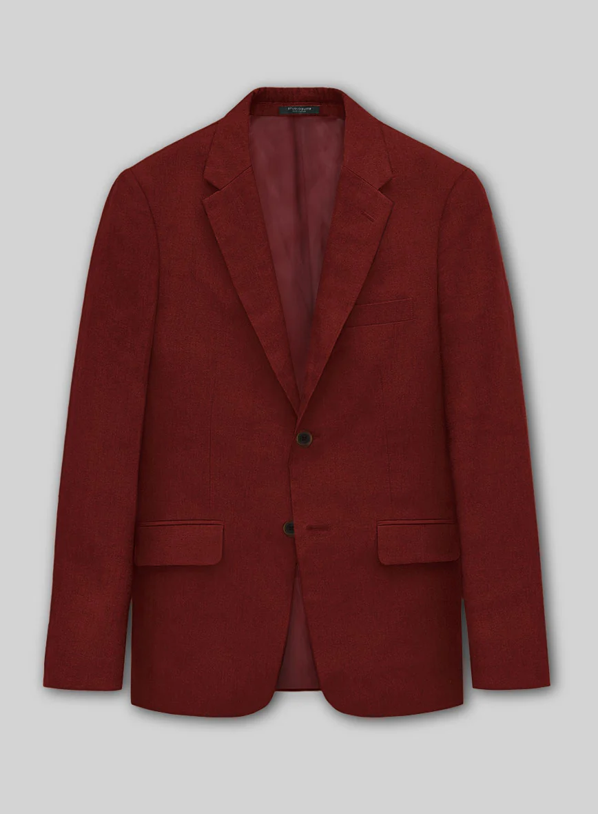 Solbiati Art Du Lin Rustic Red Linen Jacket