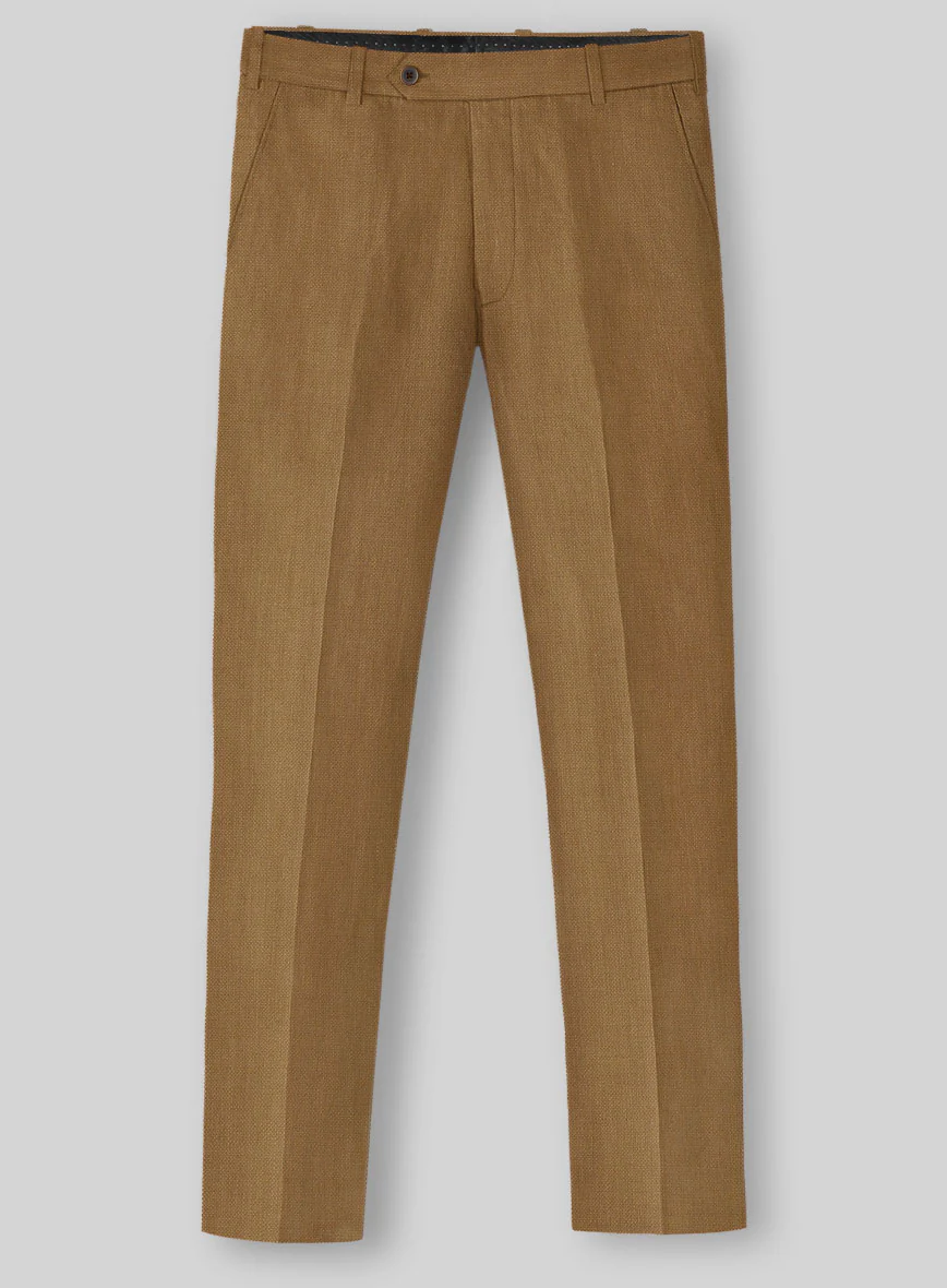 Solbiati Art Du Lin Tan Linen Pants - Image 2