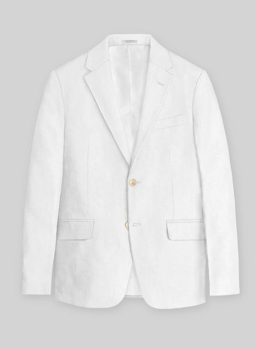 Solbiati Art Du Lin White Linen Jacket