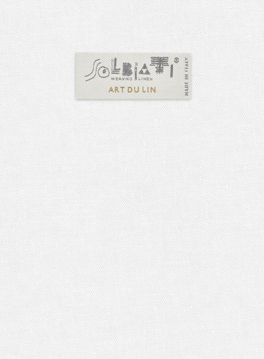 Solbiati Art Du Lin White Linen Pants - Image 4