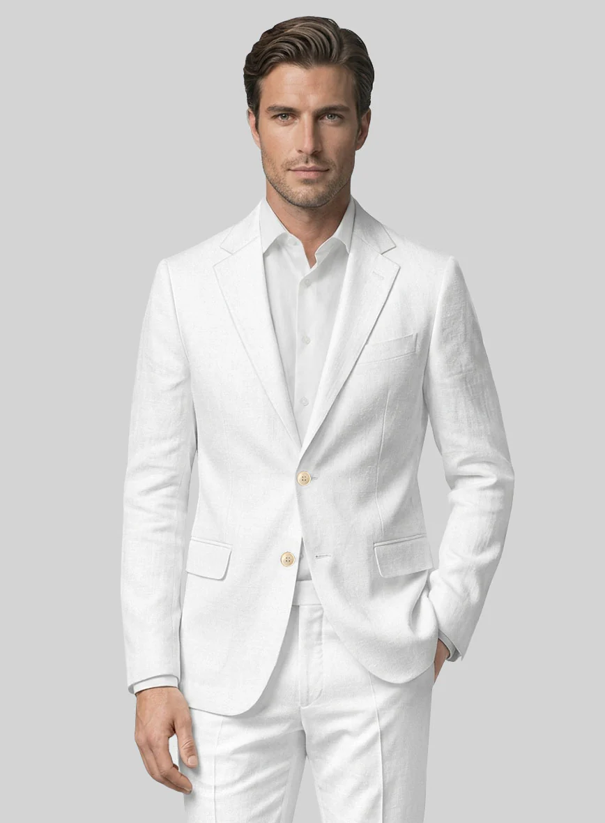 Solbiati Art Du Lin White Linen Suit - Image 3