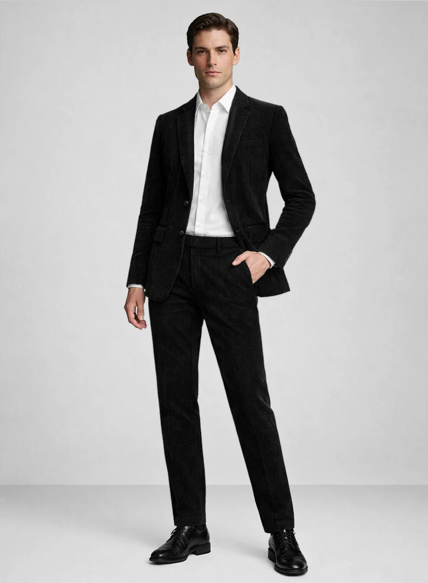 Solbiati Black Corduroy Suit