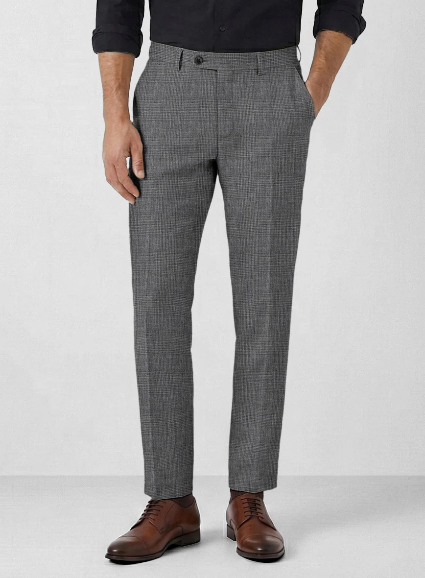 Solbiati Blue Gray Check Linen Suit - Image 6