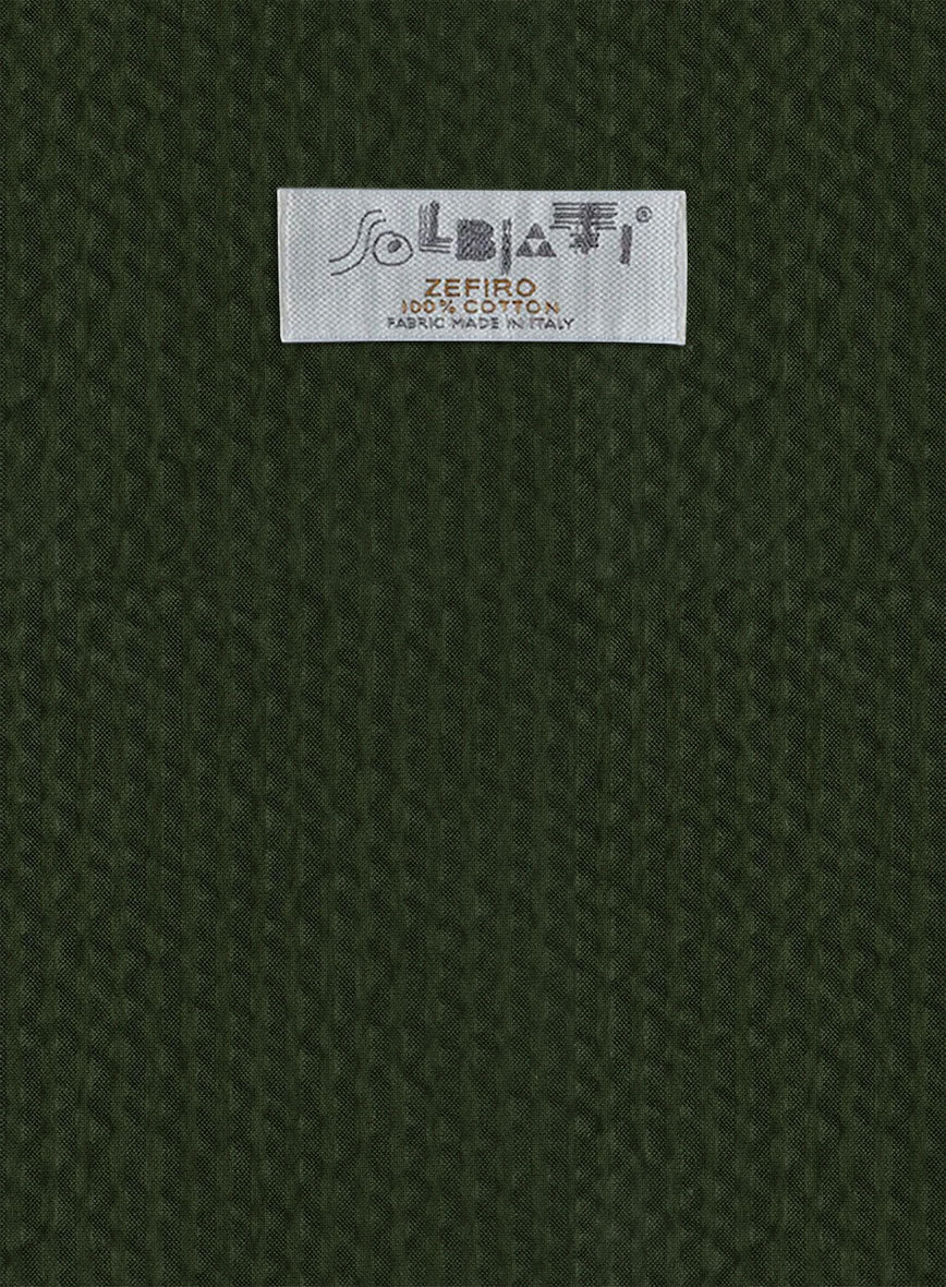 Solbiati Bottle Green Seersucker Pants - Image 4