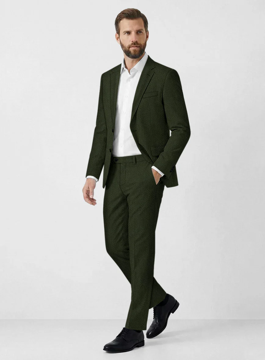 Solbiati Bottle Green Seersucker Suit