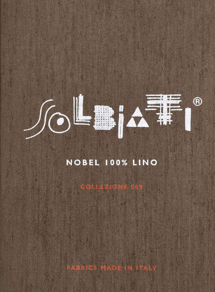 Solbiati Brown Checks Linen Jacket - Image 3