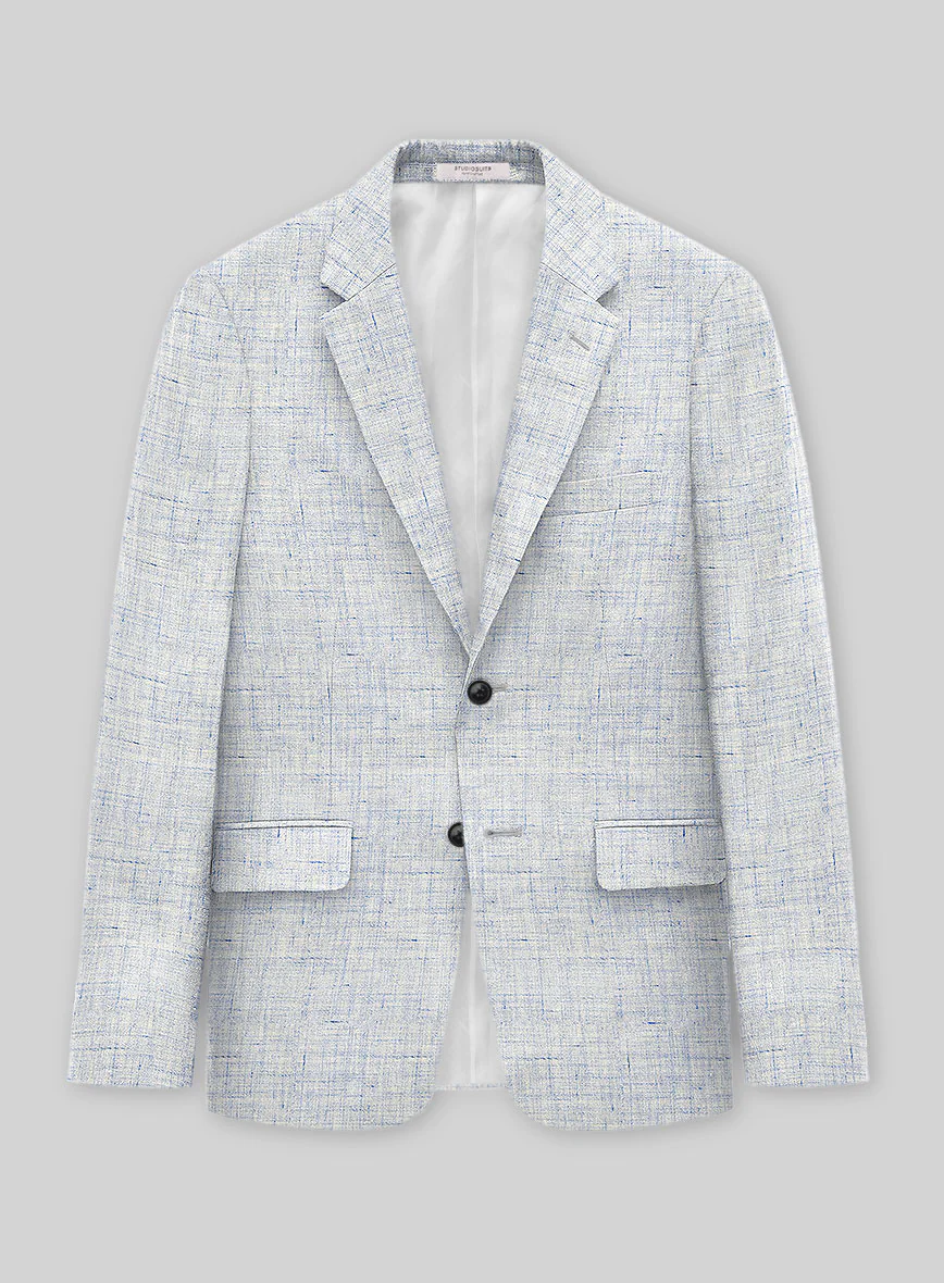Solbiati Cloudweave Blue Linen Jacket