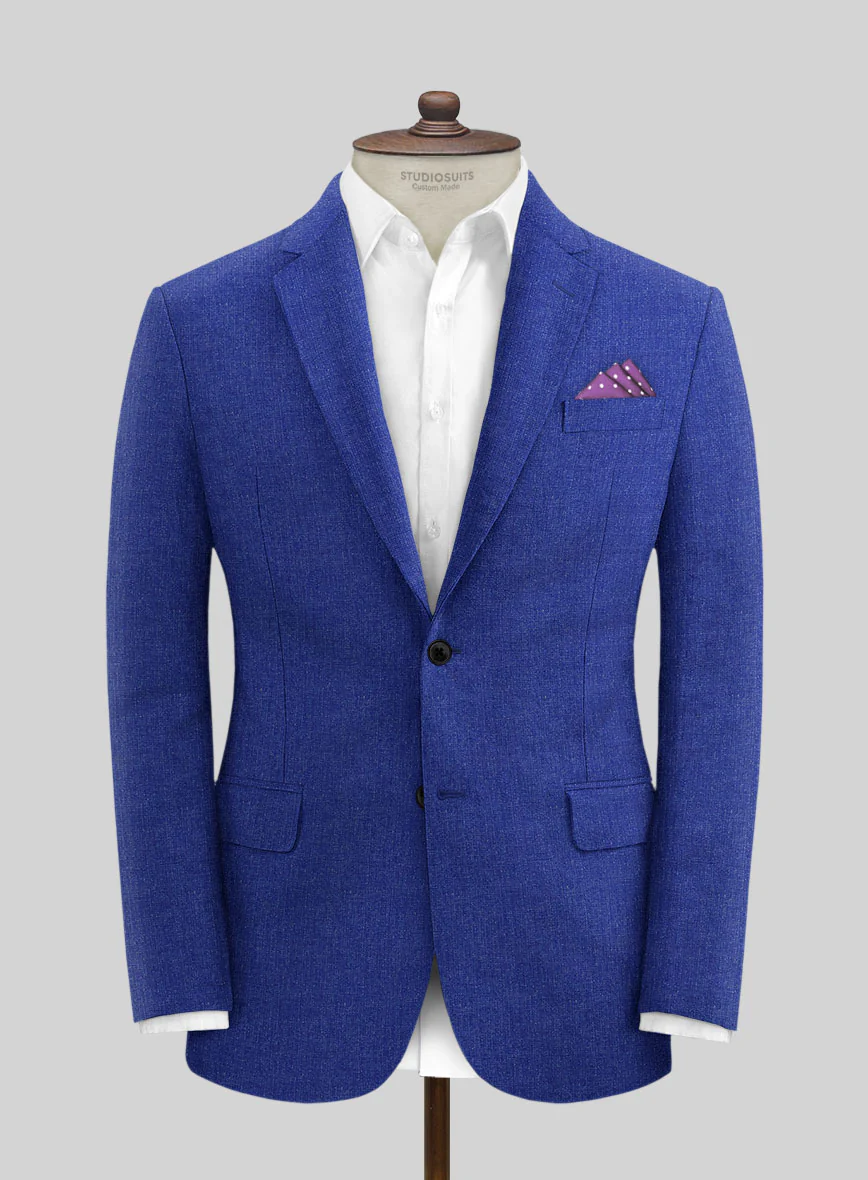 Solbiati Cobalt Blue Linen Jacket