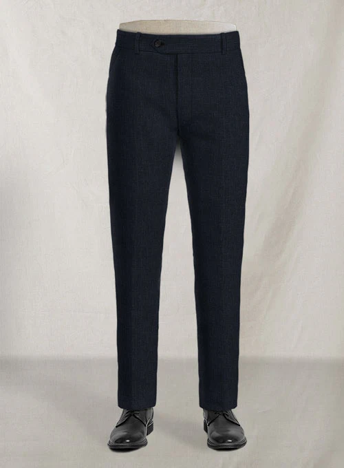 Solbiati Dark Blue Linen Suit - Image 4