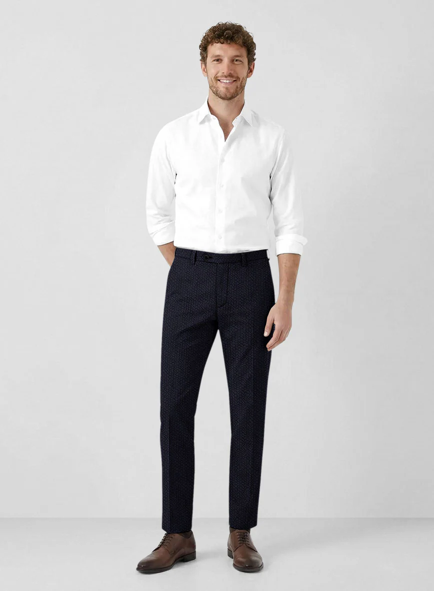 Solbiati Deep Blue Seersucker Pants - Image 3
